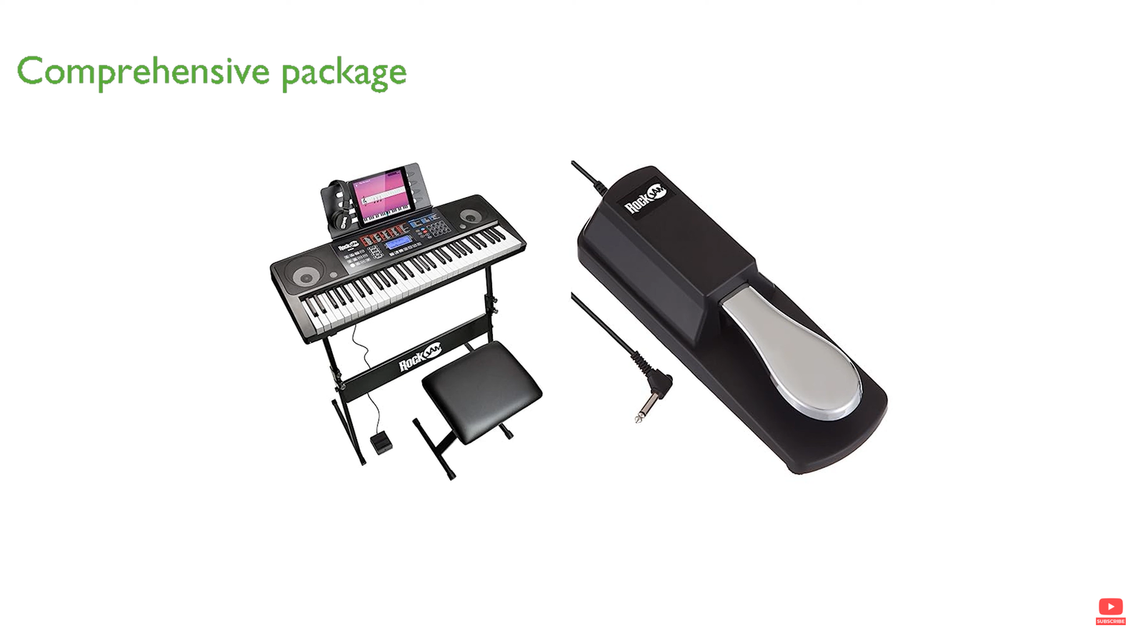 Rockjam 61 Key Touch Display Keyboard Piano Kit